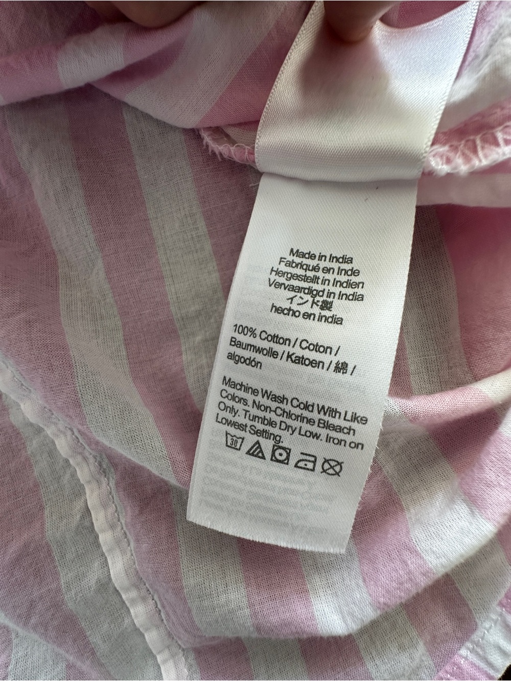 J. Crew Pink and White Striped button down Shirt Lightweight Cotton - Picture 5 of 16